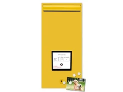 Best Banjado Magnettafel 37x78cm Magnetwand Weiß Aus Metall Magnetpinnwand Pinnwand Inkl. 4 Magnete Motiv Briefkasten Gelb