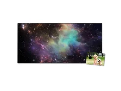 Banjado Magnettafel 78x37cm Magnetwand Schwarz Aus Metall Magnetpinnwand Pinnwand Inkl. 4 Magnete Motiv Im Weltall 2