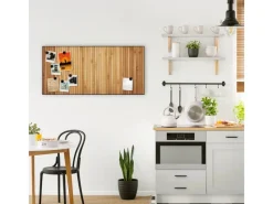 Outlet Banjado Magnettafel 78x37cm Magnetwand Schwarz Aus Metall Magnetpinnwand Pinnwand Inkl. 4 Magnete Motiv Bambusholz