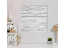 Banjado Magnettafel 50x50cm Magnetwand Weiß Aus Metall Magnetpinnwand Pinnwand Inkl. 4 Magnete Motiv Weiß Gebeizt