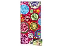 Banjado Magnettafel 37x78cm Magnetwand Silber Aus Metall Magnetpinnwand Pinnwand Inkl. 4 Magnete Motiv Retro Kreise