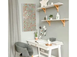 Discount Banjado Magnettafel 37x78cm Magnetwand Weiß Aus Metall Magnetpinnwand Pinnwand Inkl. 4 Magnete Motiv Grüne Fliesen