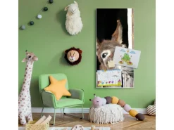 Banjado Magnettafel 37x78cm Magnetwand Weiß Aus Metall Magnetpinnwand Pinnwand Inkl. 4 Magnete Motiv Nicki