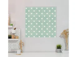 Banjado Magnettafel 50x50cm Magnetwand Weiß Aus Metall Magnetpinnwand Pinnwand Inkl. 4 Magnete Motiv Muster Herzen