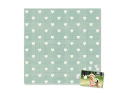 Banjado Magnettafel 50x50cm Magnetwand Weiß Aus Metall Magnetpinnwand Pinnwand Inkl. 4 Magnete Motiv Muster Herzen