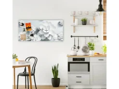 Best Banjado Magnettafel 78x37cm Magnetwand Weiß Aus Metall Magnetpinnwand Pinnwand Inkl. 4 Magnete Motiv Papier Lotus