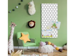 Outlet Banjado Magnettafel 37x78cm Magnetwand Silber Aus Metall Magnetpinnwand Pinnwand Inkl. 4 Magnete Motiv Punkte Grau