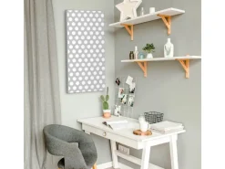 Outlet Banjado Magnettafel 37x78cm Magnetwand Silber Aus Metall Magnetpinnwand Pinnwand Inkl. 4 Magnete Motiv Punkte Grau