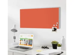 Clearance Banjado Magnettafel 78x37cm Magnetwand Weiß Aus Metall Magnetpinnwand Pinnwand Inkl. 4 Magnete Motiv Orange