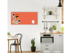 Clearance Banjado Magnettafel 78x37cm Magnetwand Weiß Aus Metall Magnetpinnwand Pinnwand Inkl. 4 Magnete Motiv Orange