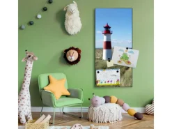 Outlet Banjado Magnettafel 37x78cm Magnetwand Schwarz Aus Metall Magnetpinnwand Pinnwand Inkl. 4 Magnete Motiv Leuchtturm