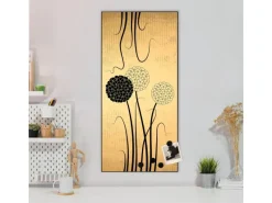 Outlet Banjado Magnettafel 37x78cm Magnetwand Schwarz Aus Metall Magnetpinnwand Pinnwand Inkl. 4 Magnete Motiv Zwiebel Vintage