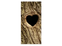 Banjado Magnettafel 37x78cm Magnetwand Weiß Aus Metall Magnetpinnwand Pinnwand Inkl. 4 Magnete Motiv Baumherz