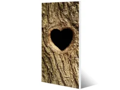 Banjado Magnettafel 37x78cm Magnetwand Weiß Aus Metall Magnetpinnwand Pinnwand Inkl. 4 Magnete Motiv Baumherz