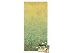 Hot Banjado Magnettafel 37x78cm Magnetwand Weiß Aus Metall Magnetpinnwand Pinnwand Inkl. 4 Magnete Motiv Vintage Messing