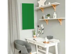 Sale Banjado Magnettafel 37x78cm Magnetwand Weiß Aus Metall Magnetpinnwand Pinnwand Inkl. 4 Magnete Motiv Grün