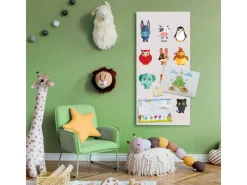 Banjado Magnettafel 37x78cm Magnetwand Weiß Aus Metall Magnetpinnwand Pinnwand Inkl. 4 Magnete Motiv Freunde