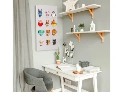 Banjado Magnettafel 37x78cm Magnetwand Weiß Aus Metall Magnetpinnwand Pinnwand Inkl. 4 Magnete Motiv Freunde