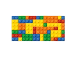 Banjado Magnettafel 78x37cm Magnetwand Weiß Aus Metall Magnetpinnwand Pinnwand Inkl. 4 Magnete Motiv Bausteine