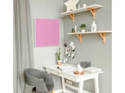 Banjado Magnettafel 50x50cm Magnetwand Weiß Aus Metall Magnetpinnwand Pinnwand Inkl. 4 Magnete Motiv Rose