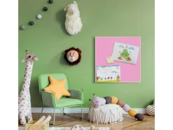 Banjado Magnettafel 50x50cm Magnetwand Weiß Aus Metall Magnetpinnwand Pinnwand Inkl. 4 Magnete Motiv Rose