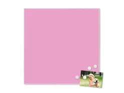 Banjado Magnettafel 50x50cm Magnetwand Weiß Aus Metall Magnetpinnwand Pinnwand Inkl. 4 Magnete Motiv Rose