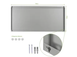 Best Banjado Magnettafel 78x37cm Magnetwand Silber Aus Metall Magnetpinnwand Pinnwand Inkl. 4 Magnete Motiv Orange