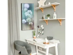 Banjado Magnettafel 37x78cm Magnetwand Schwarz Aus Metall Magnetpinnwand Pinnwand Inkl. 4 Magnete Motiv Lauchblüte