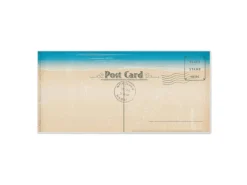 Banjado Magnettafel 78x37cm Magnetwand Weiß Aus Metall Magnetpinnwand Pinnwand Inkl. 4 Magnete Motiv Postkarte