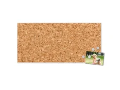 Banjado Magnettafel 78x37cm Magnetwand Weiß Aus Metall Magnetpinnwand Pinnwand Inkl. 4 Magnete Motiv Kork