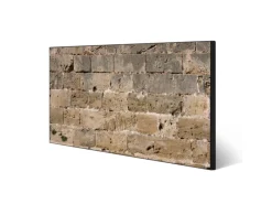 Hot Banjado Magnettafel 78x37cm Magnetwand Schwarz Aus Metall Magnetpinnwand Pinnwand Inkl. 4 Magnete Motiv Steinwand Antik