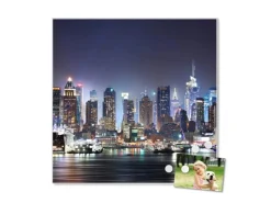 New Banjado Magnettafel 50x50cm Magnetwand Weiß Aus Metall Magnetpinnwand Pinnwand Inkl. 4 Magnete Motiv New York