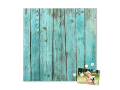 Sale Banjado Magnettafel 50x50cm Magnetwand Weiß Aus Metall Magnetpinnwand Pinnwand Inkl. 4 Magnete Motiv Blaues Holz