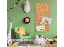 Banjado Magnettafel 37x78cm Magnetwand Silber Aus Metall Magnetpinnwand Pinnwand Inkl. 4 Magnete Motiv Kork