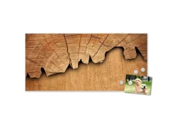 New Banjado Magnettafel 78x37cm Magnetwand Weiß Aus Metall Magnetpinnwand Pinnwand Inkl. 4 Magnete Motiv Baumscheibe