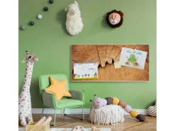 New Banjado Magnettafel 78x37cm Magnetwand Weiß Aus Metall Magnetpinnwand Pinnwand Inkl. 4 Magnete Motiv Baumscheibe