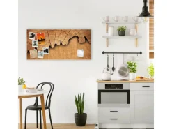 New Banjado Magnettafel 78x37cm Magnetwand Weiß Aus Metall Magnetpinnwand Pinnwand Inkl. 4 Magnete Motiv Baumscheibe