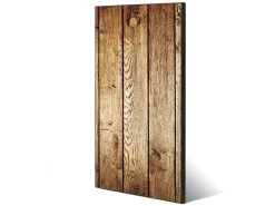 Banjado Magnettafel 37x78cm Magnetwand Schwarz Aus Metall Magnetpinnwand Pinnwand Inkl. 4 Magnete Motiv Geöltes Holz