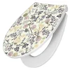 Banjado Premium Toilettendeckel Mit Absenkautomatik WC-Sitz Soft Close Hygienischer Klodeckel Duroplast Mit Motiv Florale Tapete