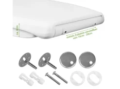 Banjado Toilettendeckel Mit Absenkautomatik WC-Sitz Soft Close Weiß Hygienischer Duroplast Leichte Montage Mit Motiv Mosaik Blau