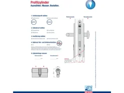 Online Basi - V50 - Profil-Doppelzylinder - 30/40 mm - Verschiedenschließend