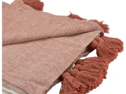 Baumwoll-Decke Ancient Secrets 140 cm x 180 cm Off-Weiß-Terracotta