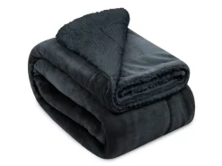 New Beautissu Alina Decke 150x200cm Anthrazit/Anthrazit