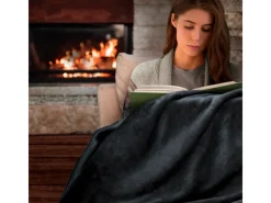 New Beautissu Alina Decke 150x200cm Anthrazit/Anthrazit