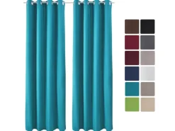 Online Beautissu Amelie TO Vorhang mit Öse 140x245cm 2tlg Türkis