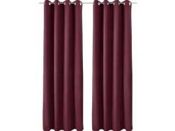 Hot Beautissu Amelie TO Vorhang mit Öse 140x245cm 2tlg Bordeaux