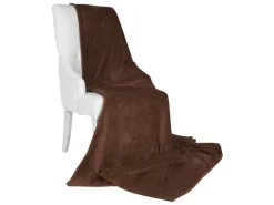 Beautissu Aurelia Decke 220x240cm Dunkelbraun