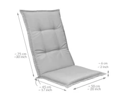 Beautissu Base HL Hochlehner 120x50x6cm