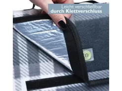 Sale Beautissu Bella KA Picknickdecke 200x200cm Kariert Anthrazit