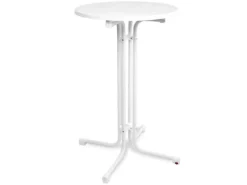 Beautissu Bellini Stehtisch Ø70x110cm Weiß